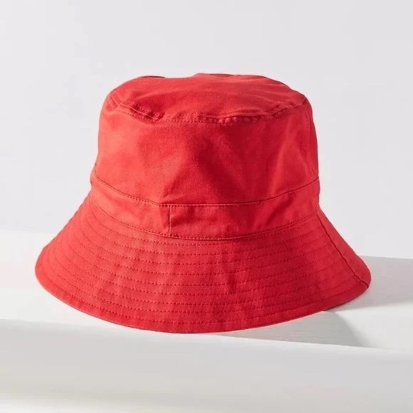 NWT Anthropologie Red  Bow-Tie Bucket Hat new main image 4